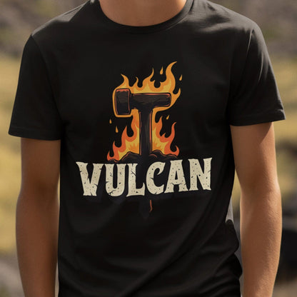 Black / S Vulcan Roman God T-Shirt