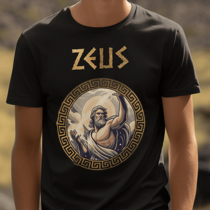 Black / S Zeus King of the Greek Gods T-Shirt