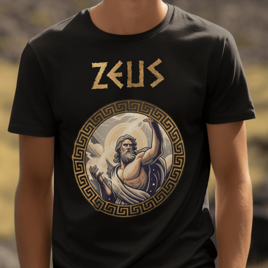 Black / S Zeus King of the Greek Gods T-Shirt