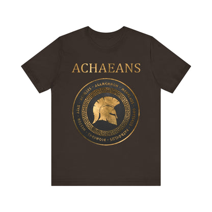 Brown / S Achaeans Greek Heroes of the Trojan War T-shirt