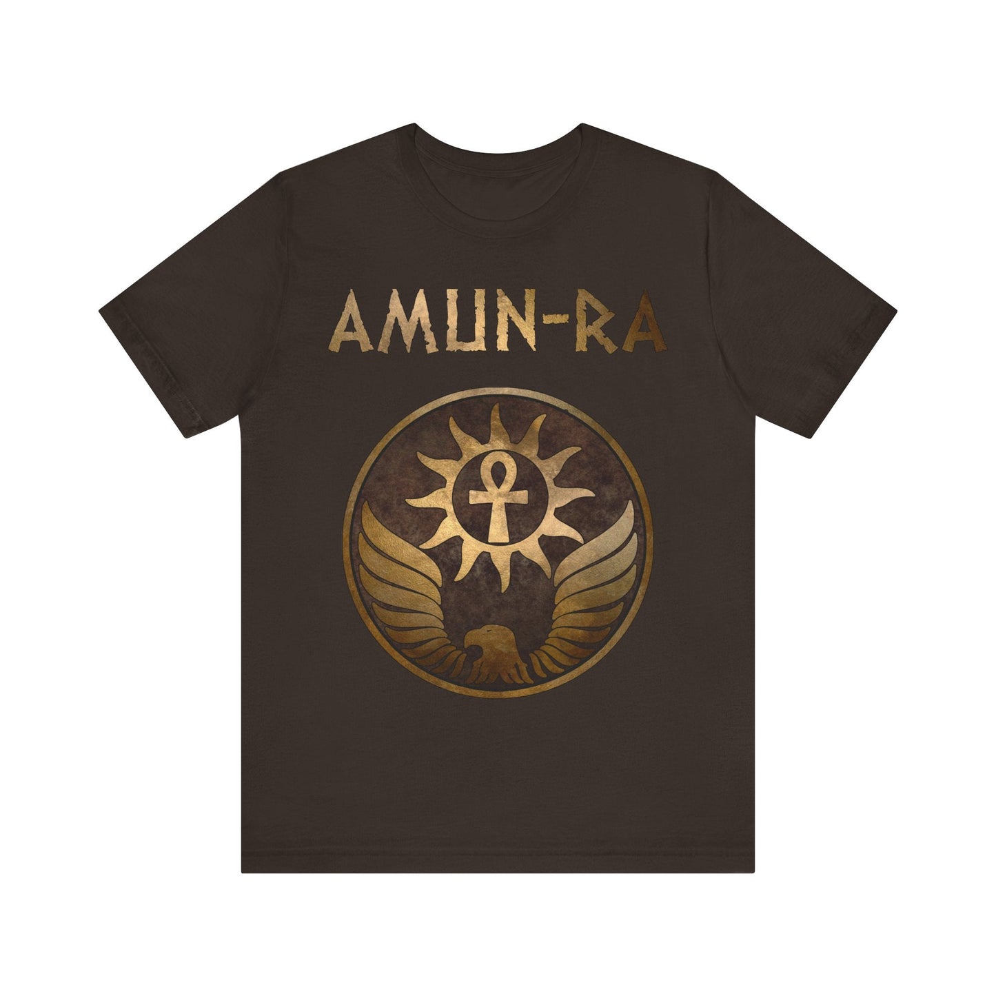 Brown / S Amun-Ra Ancient Egyptian God T-Shirt