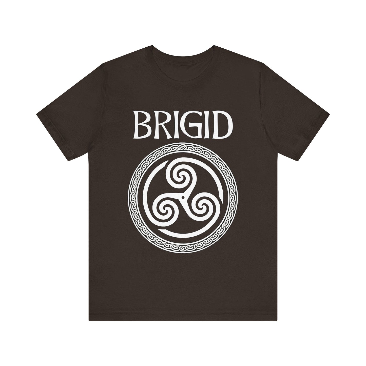 Brown / S Brigid Celtic Goddess Triskelion Symbol T-Shirt
