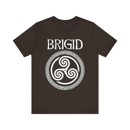 Brown / S Brigid Celtic Goddess Triskelion Symbol T-Shirt