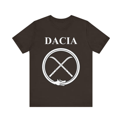 Brown / S Dacia Ancient Dacian Draco and Falx Symbol T-Shirt