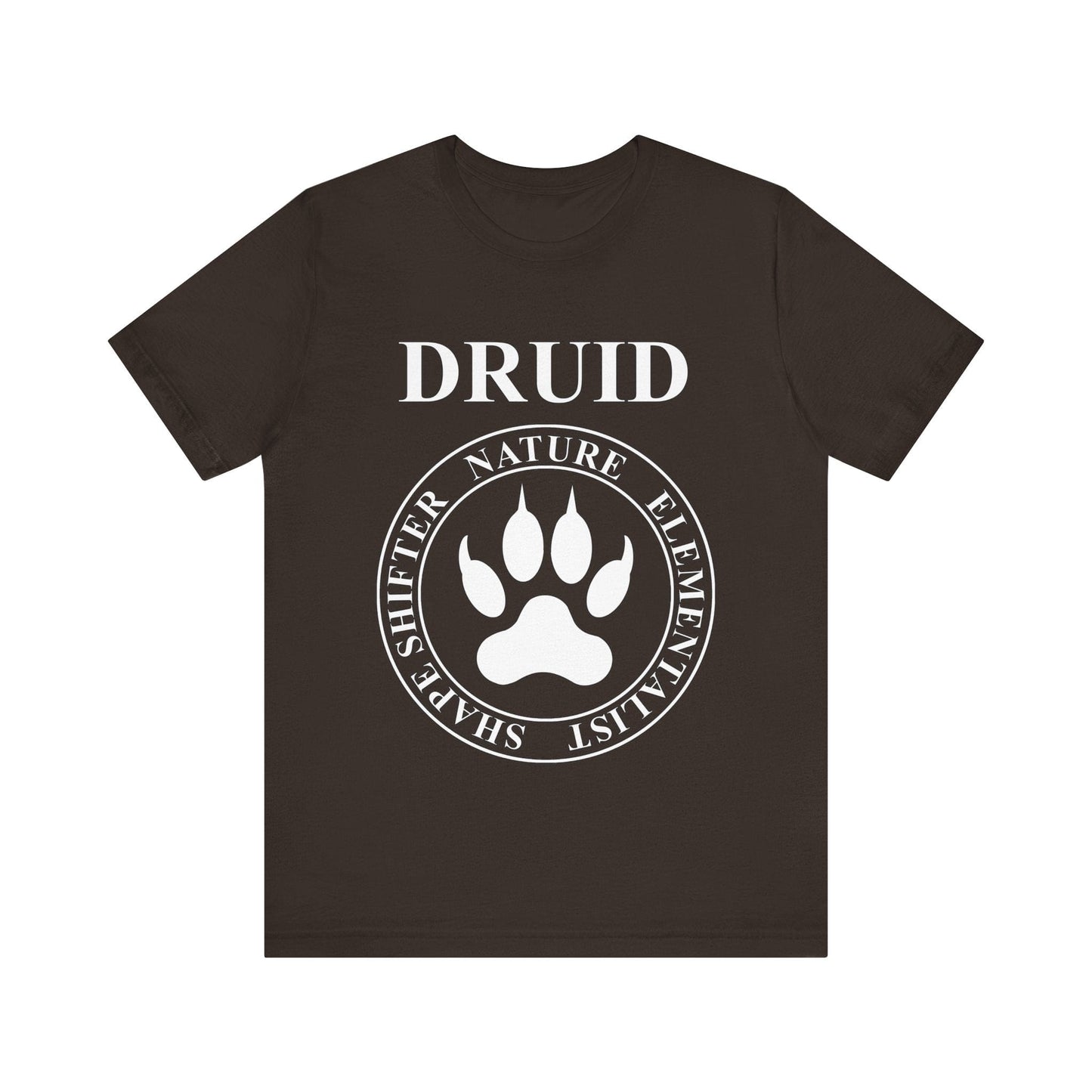 Brown / S Druid Fantasy RPG Class Shapeshifter Mark of the Wild T-Shirt