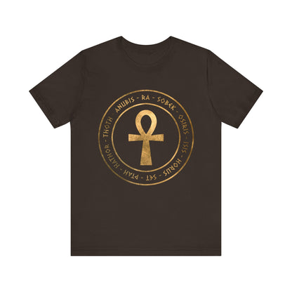 Brown / S Egyptian Gods the Ancient Gods of Egypt Ankh T-Shirt