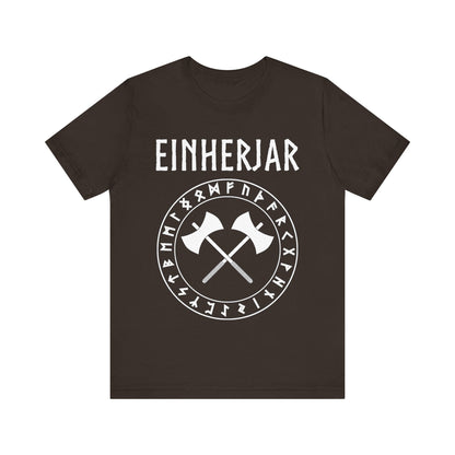 Brown / S Einherjar Odin's Chosen Viking Warrior T-Shirt