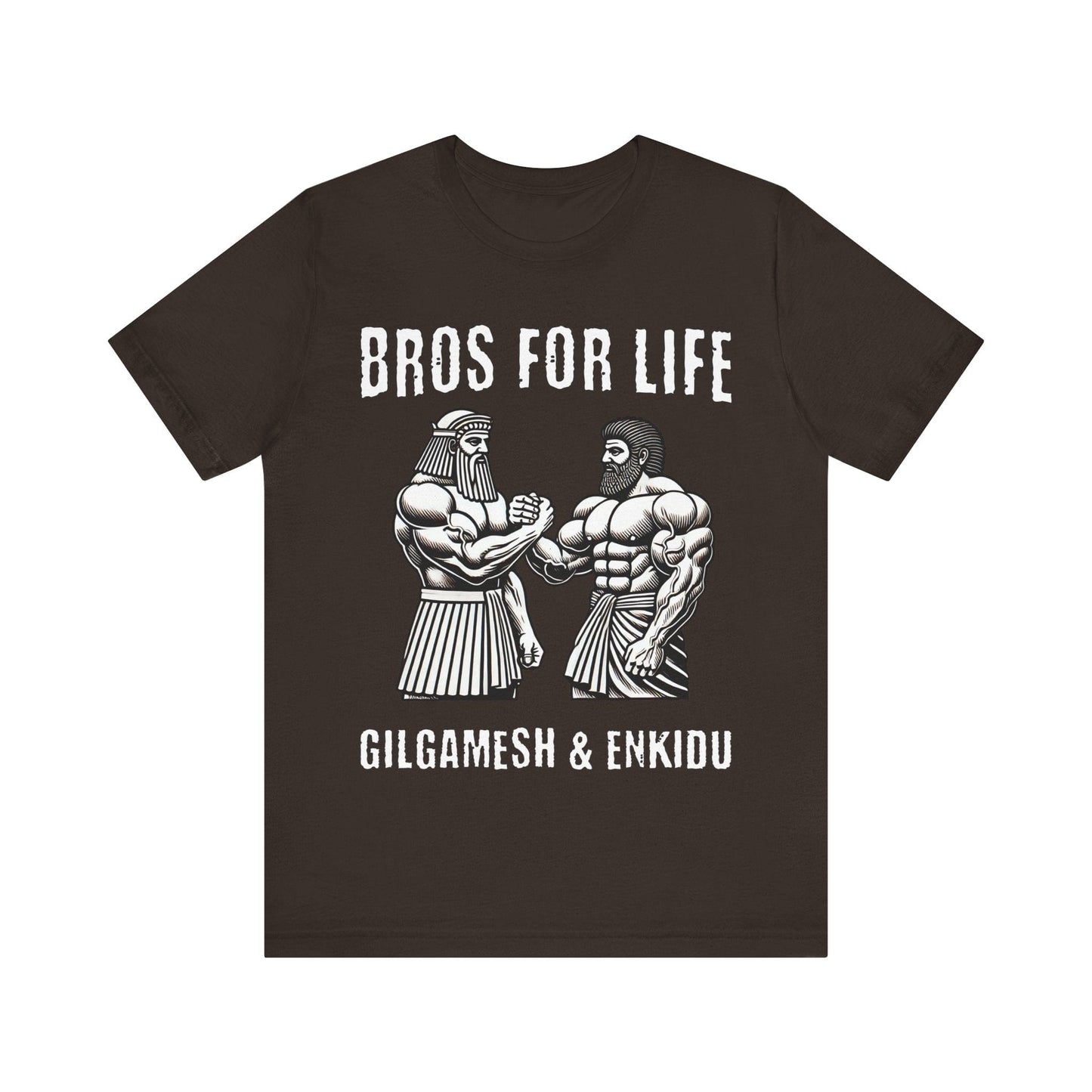 Brown / S Gilgamesh and Enkidu Bros For Life - Funny Ancient History T-Shirt