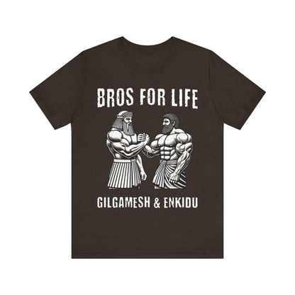 Brown / S Gilgamesh and Enkidu Bros For Life - Funny Ancient History T-Shirt