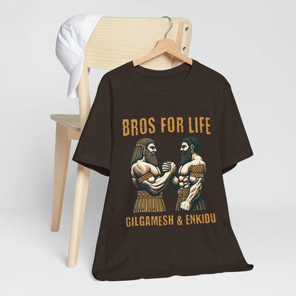 Brown / S Gilgamesh and Enkidu Bros for Life T-Shirt