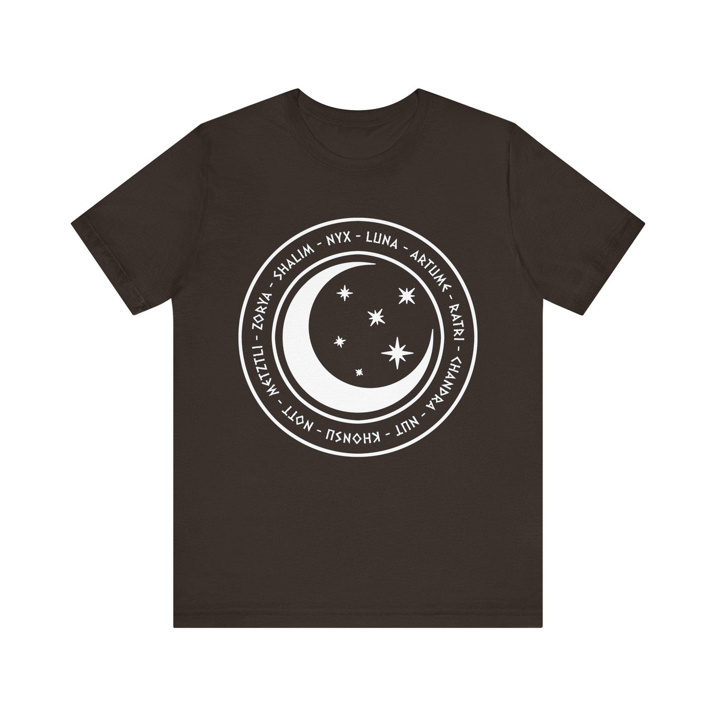 Brown / S Gods and Goddesses of the Night, Stars and Moon - Ancient Mythology and Paganism T-shirt