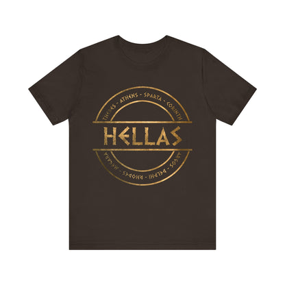 Brown / S Hellas City-States of Ancient Greece T-Shirt
