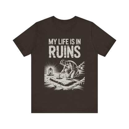 Brown / S My Life is in Ruins - Funny Archaeology T-Shirt