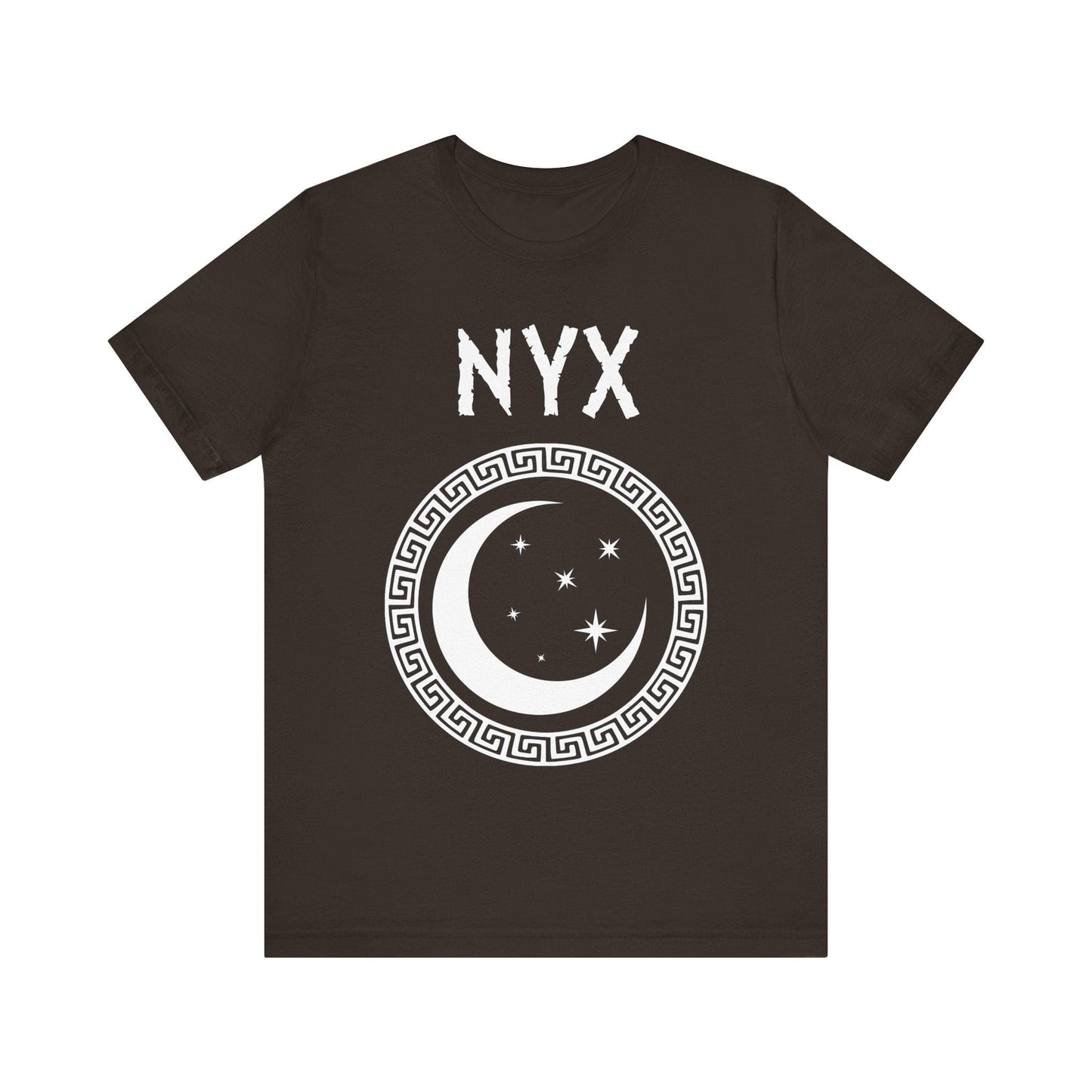 Brown / S Nyx Greek Goddess of Night Symbol T-shirt