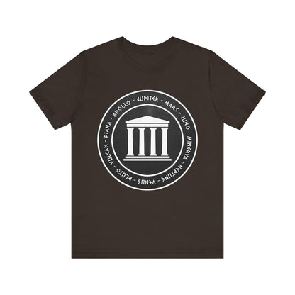 Brown / S Roman Pantheon - Gods and Goddesses of Ancient Rome T-Shirt