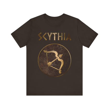 Brown / S Scythia Ancient Scythian Bow Symbol T-Shirt