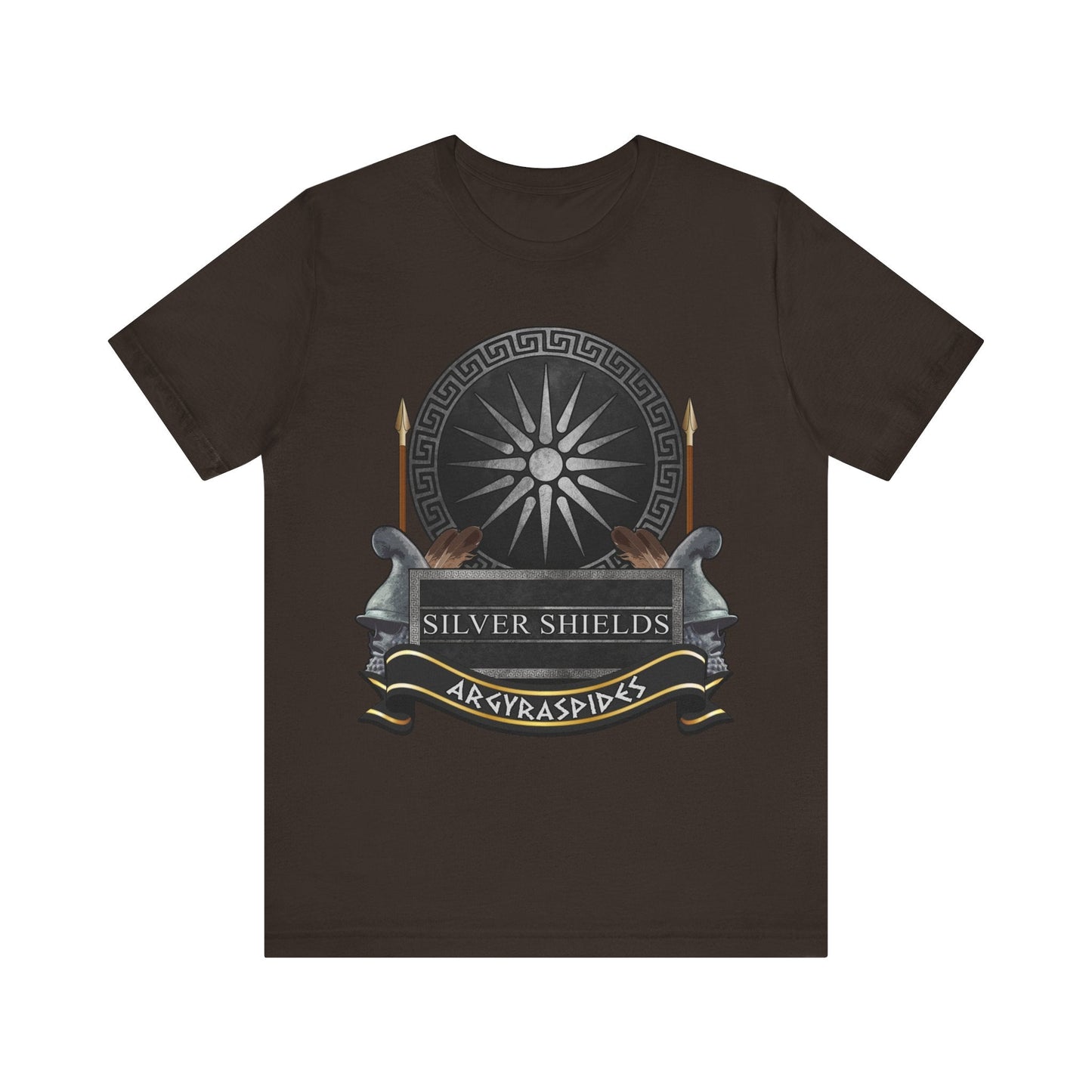 Brown / S Silver Shields Argyraspides T-Shirt