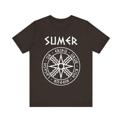 Brown / S Sumer Ancient Mesopotamian Cities T-Shirt