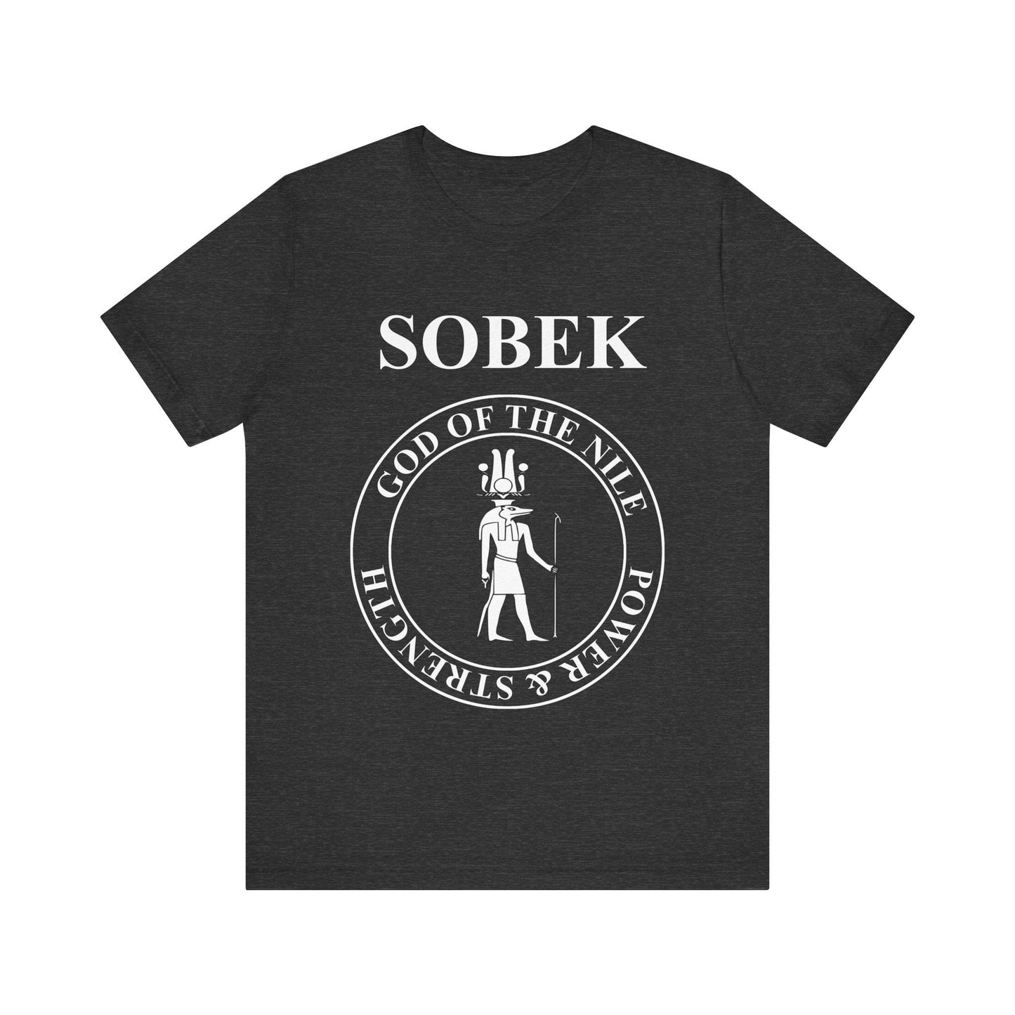 Dark Grey Heather / S Ancient Egypt God Sobek T-Shirt