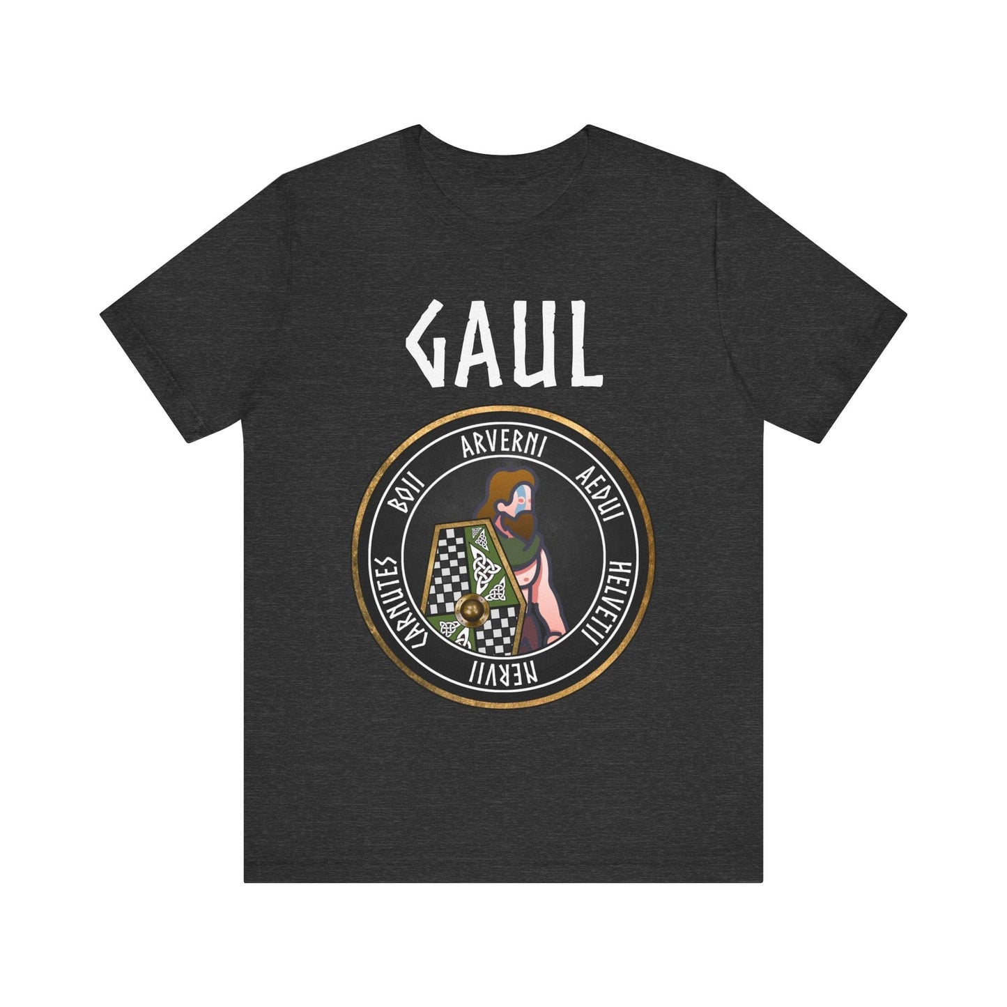 Dark Grey Heather / S Ancient Gallic Warrior - Tribes of Ancient Gaul T-Shirt