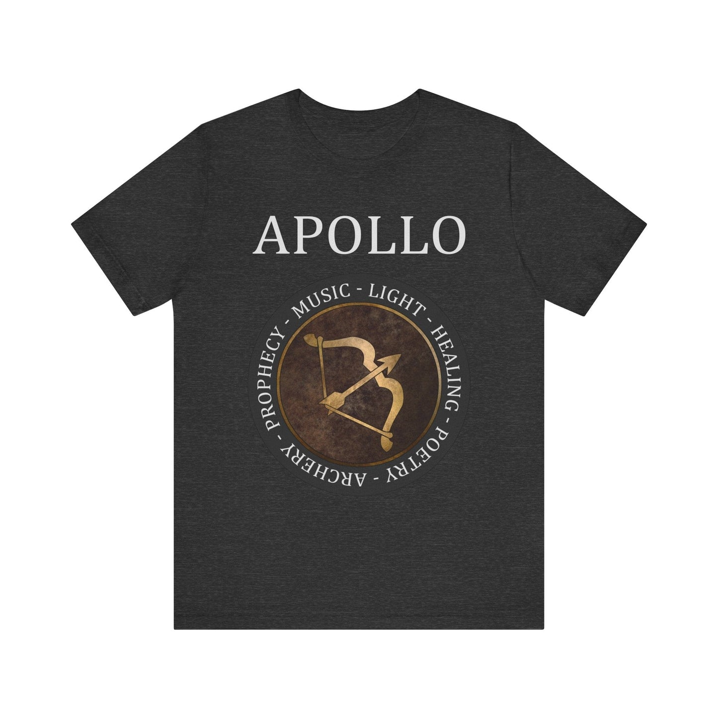 Dark Grey Heather / S Apollo Ancient Greek God - Bow of Apollo T-Shirt