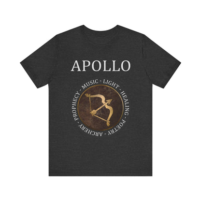 Dark Grey Heather / S Apollo Ancient Greek God - Bow of Apollo T-Shirt
