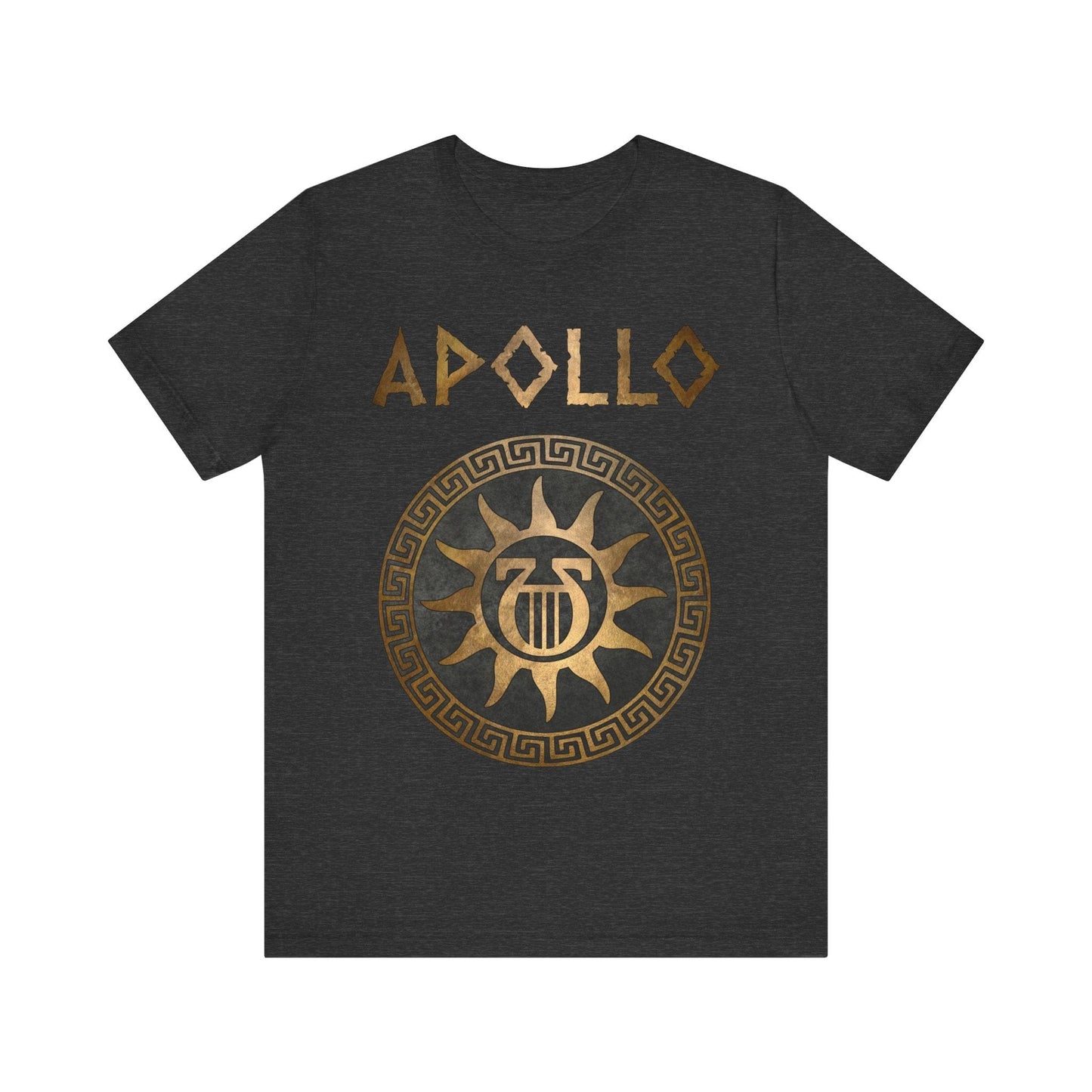 Dark Grey Heather / S Apollo Ancient Greek God Lyre Symbol T-Shirt