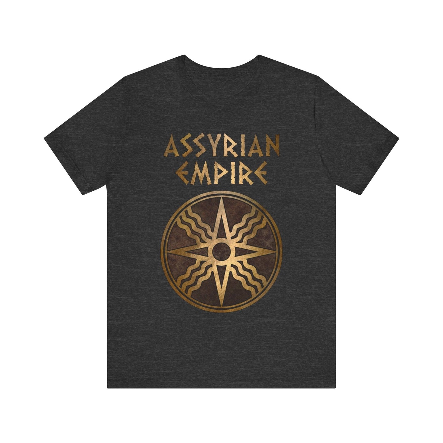 Dark Grey Heather / S Assyrian Empire Symbol of Shamath T-Shirt