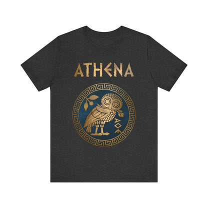 Dark Grey Heather / S Athena Greek Goddess Symbol T-Shirt