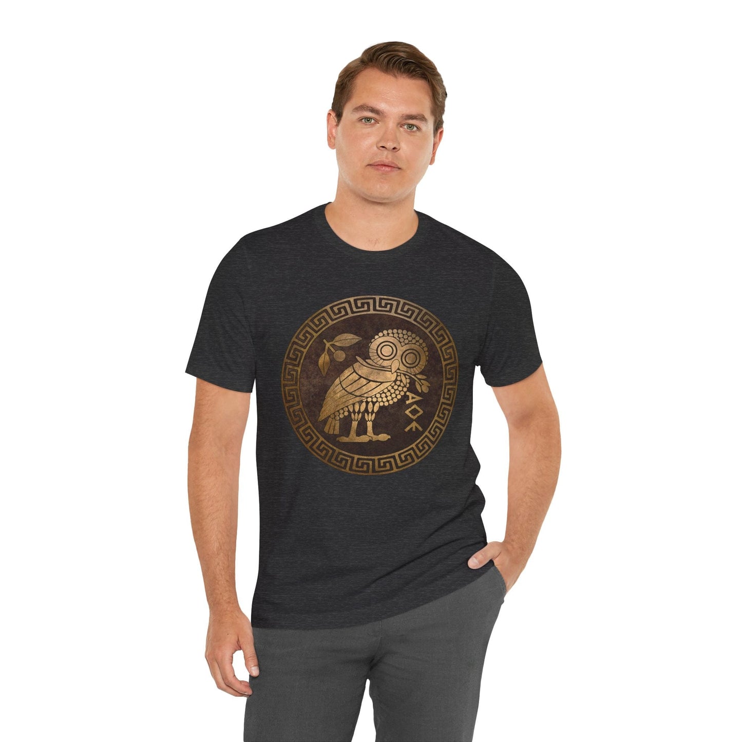 Dark Grey Heather / S Athenian Owl T-Shirt