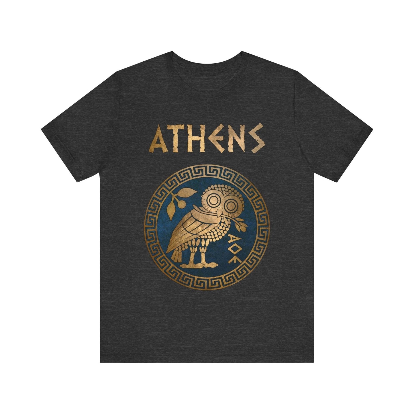 Dark Grey Heather / S Athens Athenian Owl T-Shirt