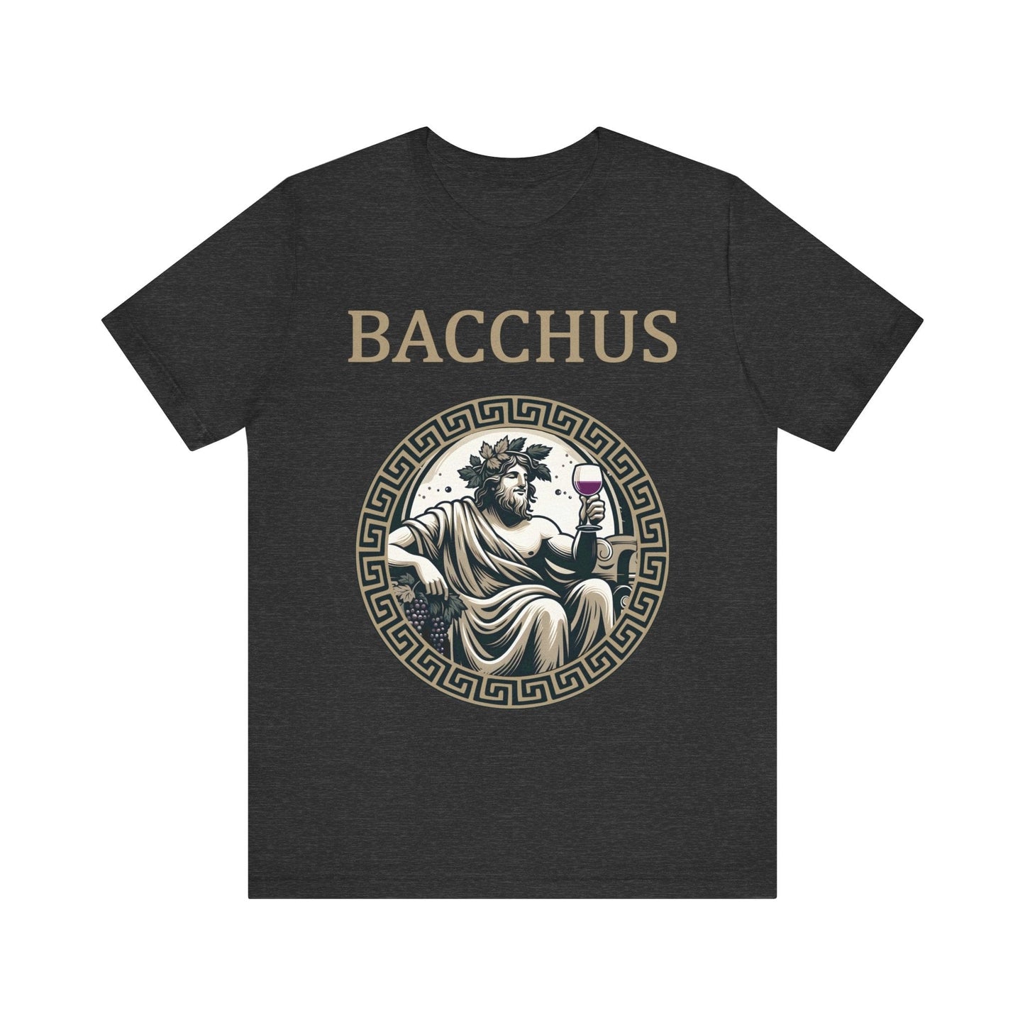 Dark Grey Heather / S Bacchus Roman God of Wine, Madness and Festivals T-Shirt