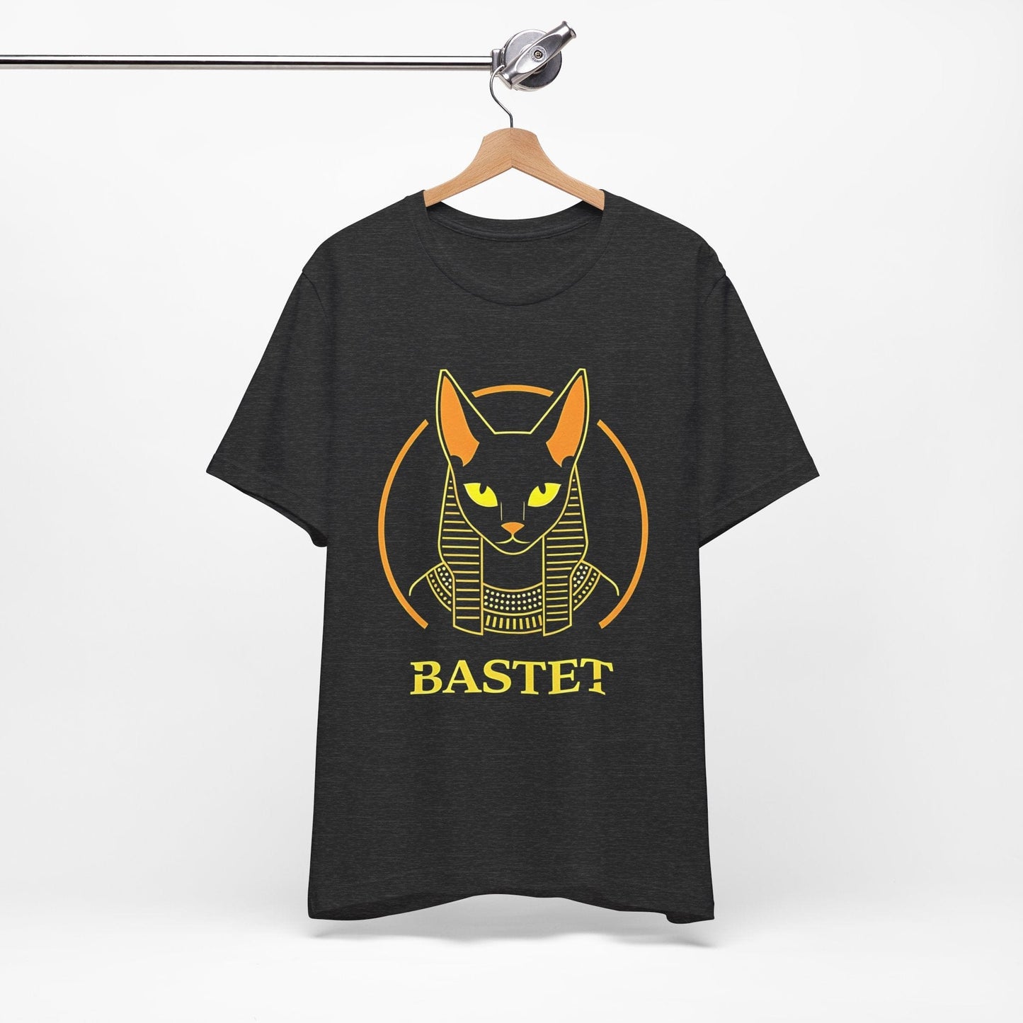 Dark Grey Heather / S Bastet Egyptian Goddess of Cats T-Shirt