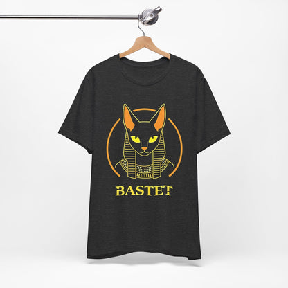 Dark Grey Heather / S Bastet Egyptian Goddess of Cats T-Shirt