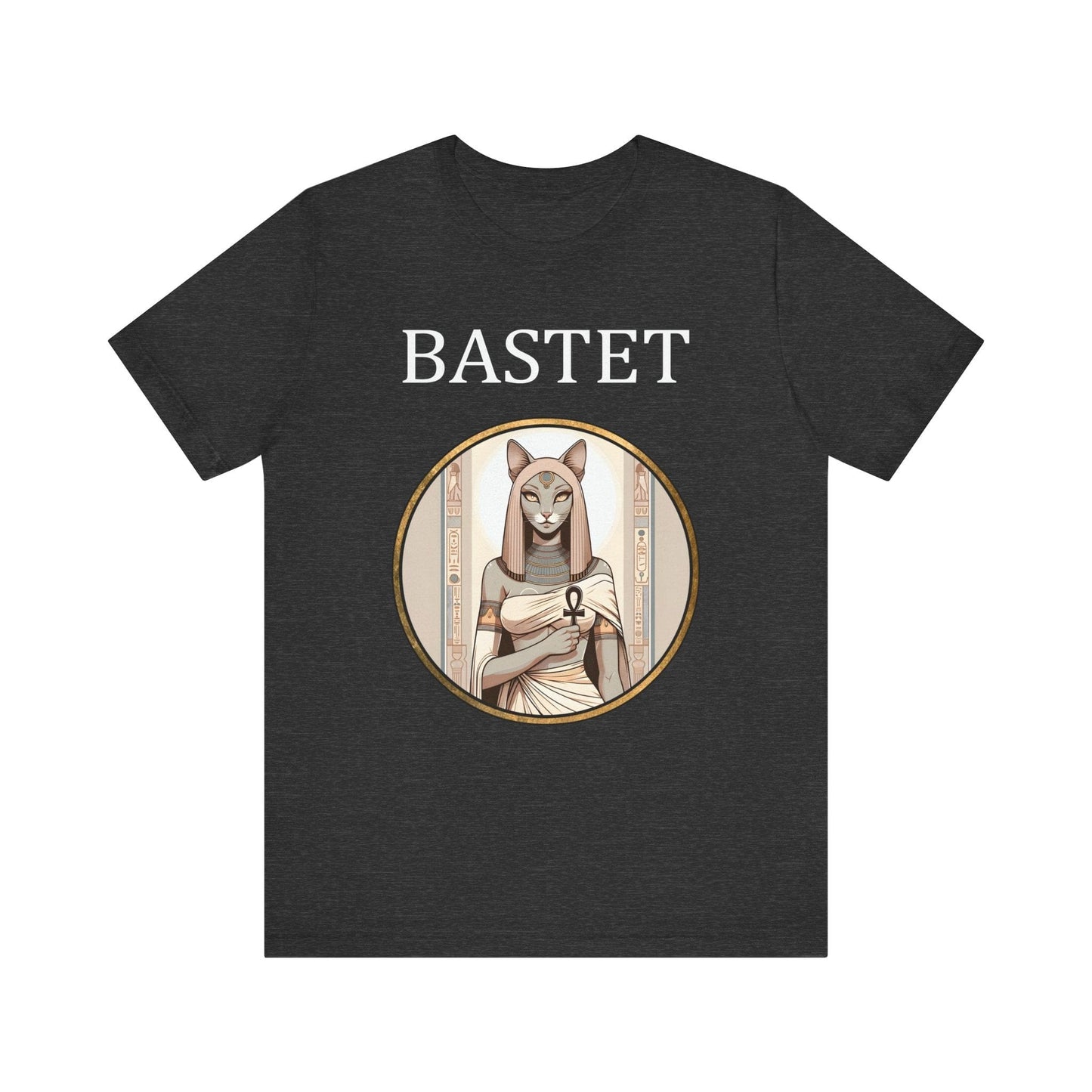 Dark Grey Heather / S Bastet Egyptian Goddess T-Shirt