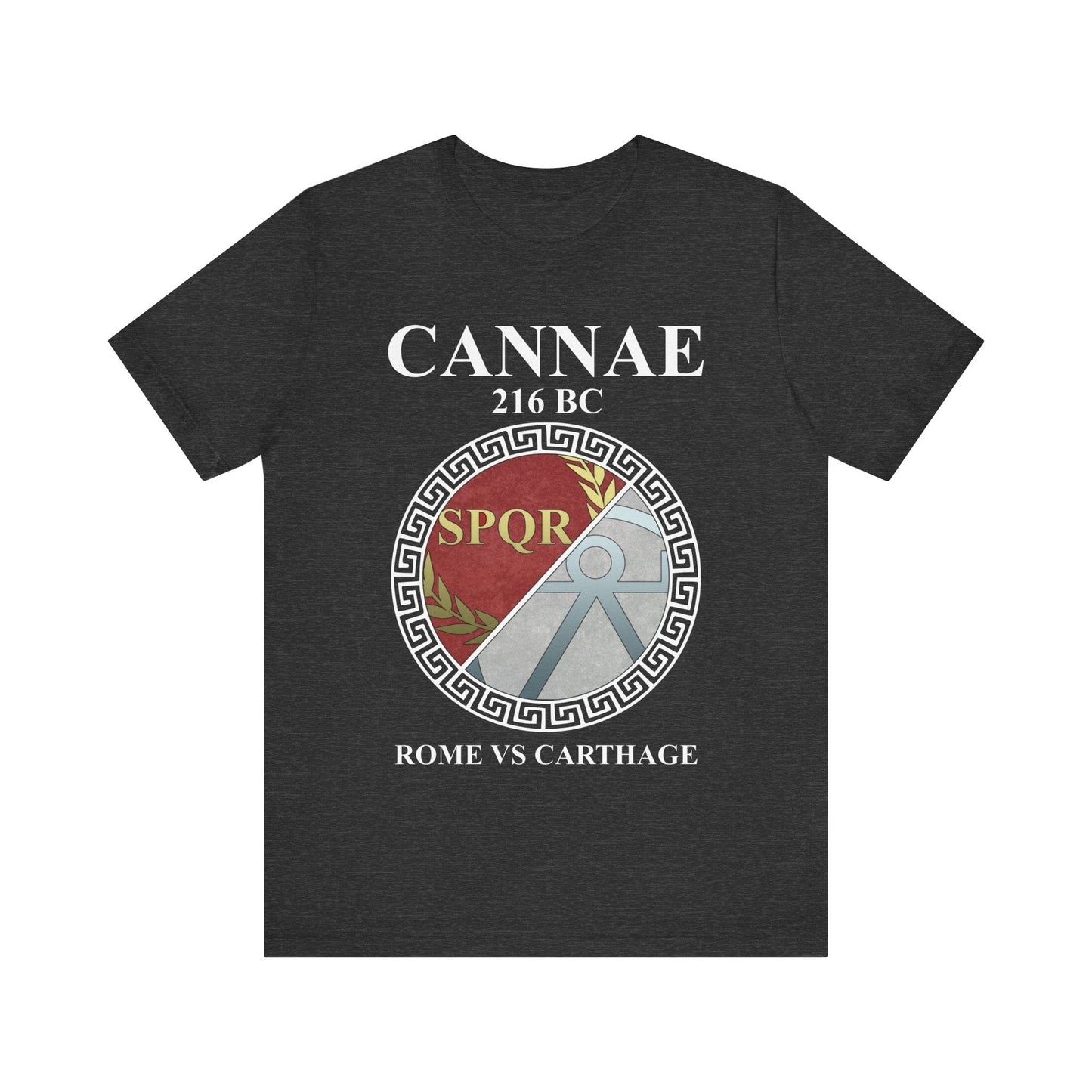Dark Grey Heather / S Battle of Cannae Rome vs Carthage T-Shirt