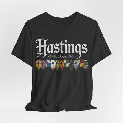 Dark Grey Heather / S Battle of Hastings 1066 Shield Wall T-Shirt