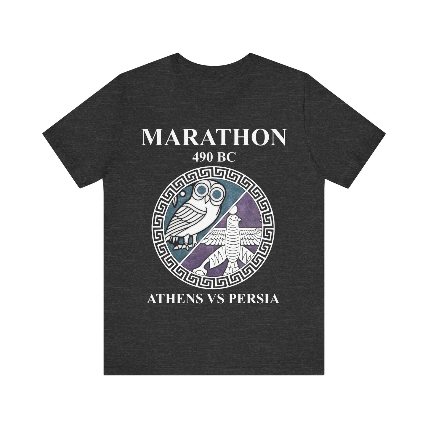 Dark Grey Heather / S Battle of Marathon Athens vs Persia 490 BC T-shirt