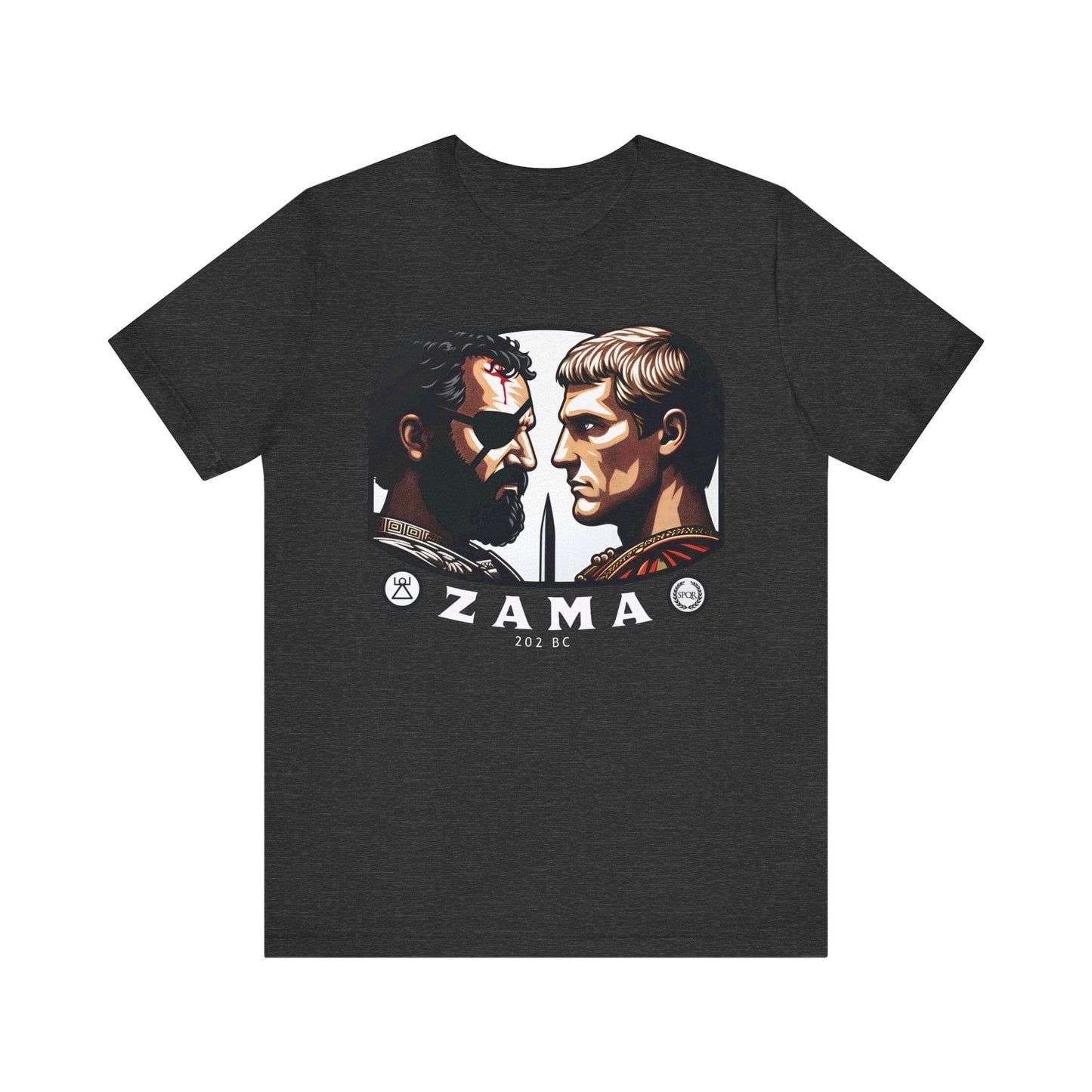 Dark Grey Heather / S Battle of Zama - Hannibal vs Scipio T-Shirt