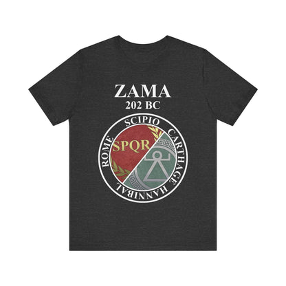 Dark Grey Heather / S Battle of Zama Rome vs Carthage Punic Wars T-Shirt