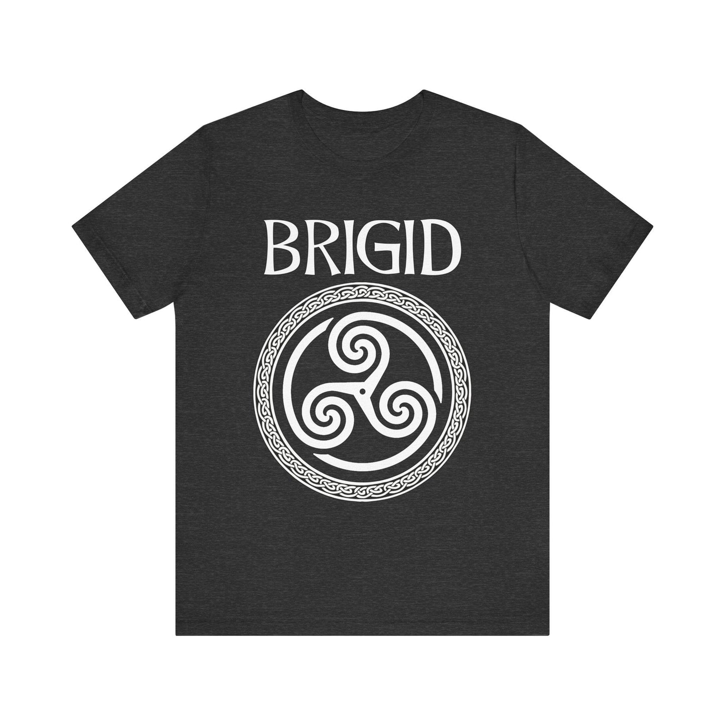 Dark Grey Heather / S Brigid Celtic Goddess Triskelion Symbol T-Shirt