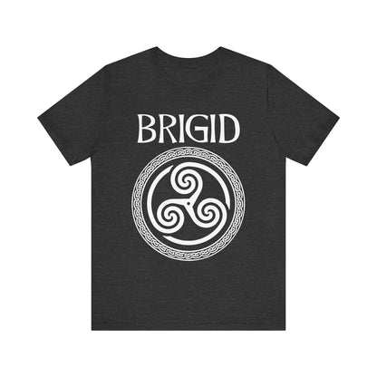 Dark Grey Heather / S Brigid Celtic Goddess Triskelion Symbol T-Shirt