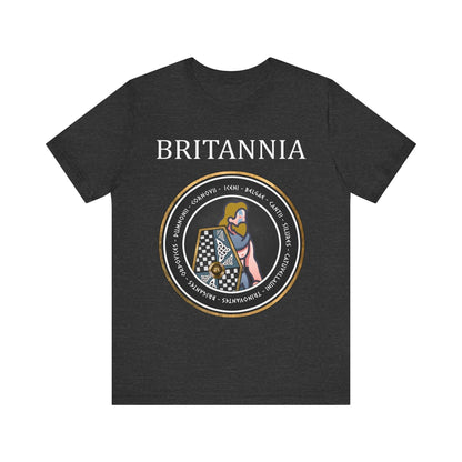 Dark Grey Heather / S Britannia - Tribes of Ancient Britain - Woad Warrior T-Shirt