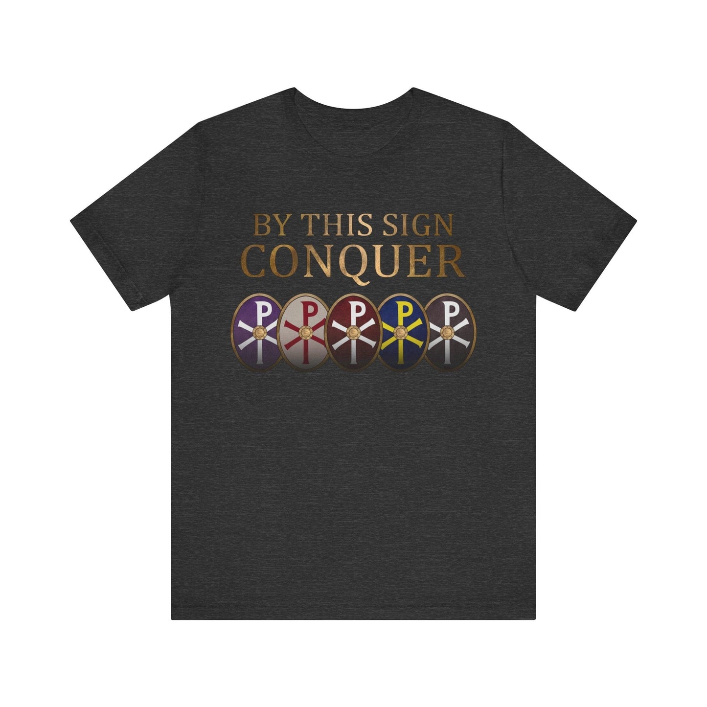 Dark Grey Heather / S By This Sign Conquer - Constantine the Great T-Shirt