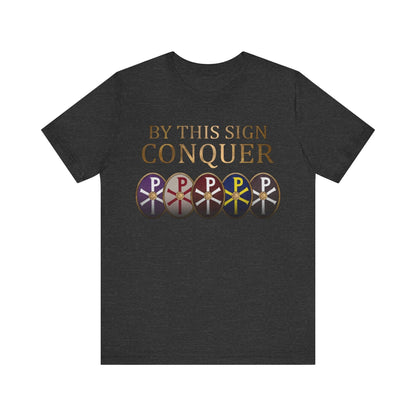 Dark Grey Heather / S By This Sign Conquer - Constantine the Great T-Shirt