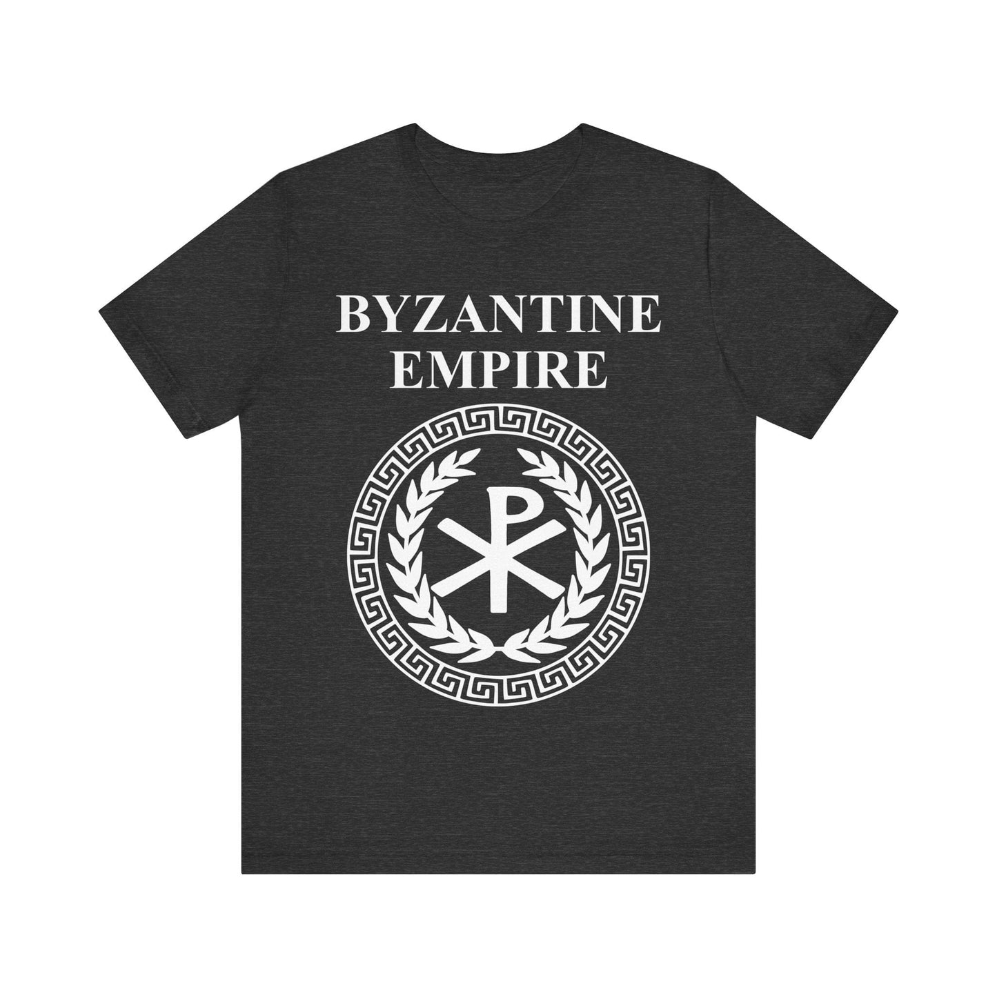 Dark Grey Heather / S Byzantine Empire Imperial Chi Rho Constantinople T-shirt