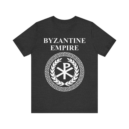 Dark Grey Heather / S Byzantine Empire Imperial Chi Rho Constantinople T-shirt