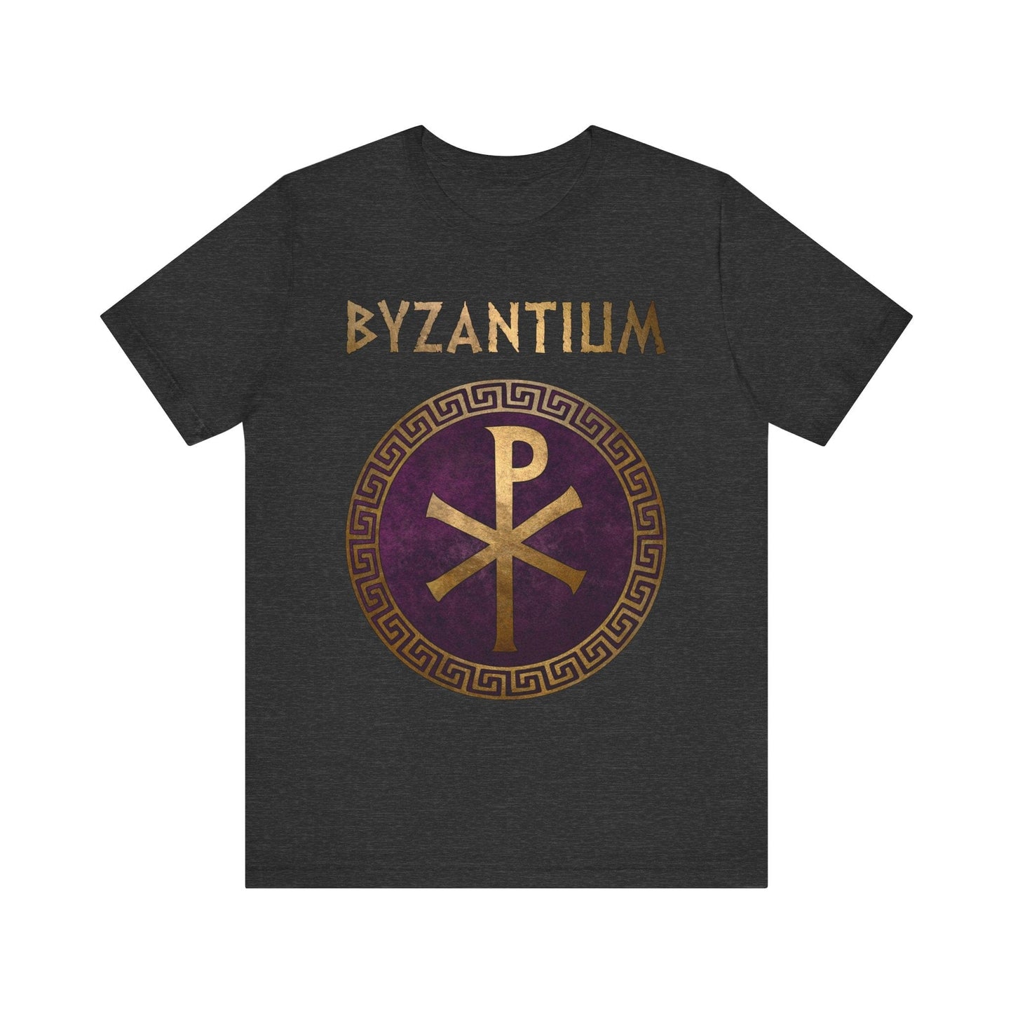 Dark Grey Heather / S Byzantium Imperial Chi Rho T-Shirt