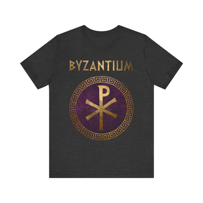 Dark Grey Heather / S Byzantium Imperial Chi Rho T-Shirt