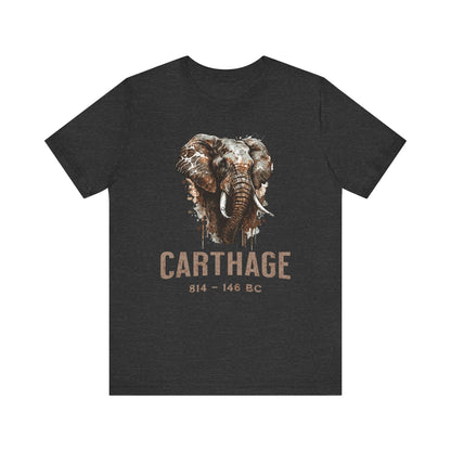 Dark Grey Heather / S Carthage War Elephant T-Shirt